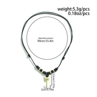 Tooth Pendant Necklace Rough-Hewn Look Fashion Accessory Light Yellow