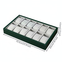 3 Pieces Olive Watch Organizer Tray Scuff Resistant Watch Display Tray