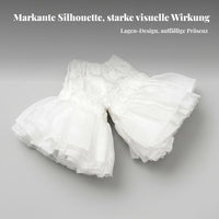 Ruffle Trim Layered Translucent Bloomer Skirt Skort