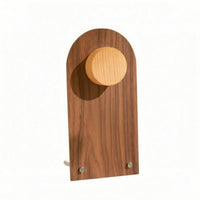 Walnut Wood Necklace Stand Metal Feet Wooden Jewelry Holder Rack Tabletop