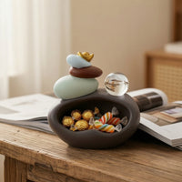 Tabletop Key Bowl Space-Saving Decorative Storage Ornament Clear for Entryway