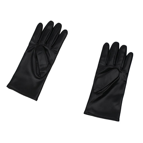 Cosplay Party Patent Leather Gloves for Women, Shiny Full Finger, Halloween, Performance