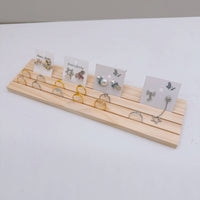 Card Slot Jewelry Display Rack Wooden Wood Earring Stand Lightweight Earring Display Stand for Boutique