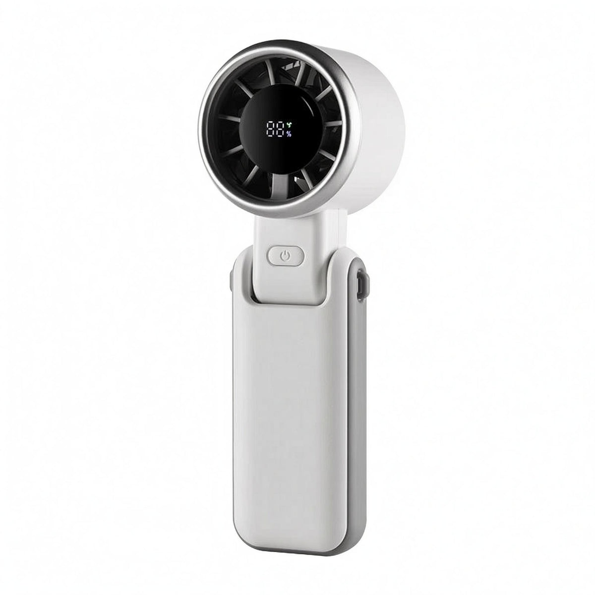 Foldable Electric Fan Built-in Display Adjustable Handheld Fan Matte Finish