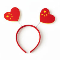 Patriotic Day Headband, Kids Red Flag, Star, Heart, Holiday Party Accessory