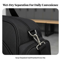 Wet Dry Separation Travel Bag Large Capacity Gym Bag with Shoe Compartment Travel Duffel Wet Pocket Long-Lasting Material