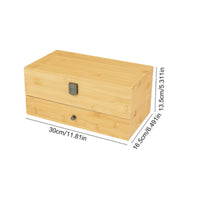 Two-Tier Jewelry Box Divided Compartments Storage Item Hinged Lid