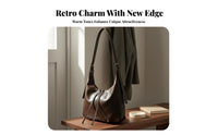 Retro Design Large Capacity Shoulder Bag Adjustable Strap Large Capacity Shoulder Purse Versatile Wear for Students, Shopping, Travel