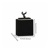 Black Velvet Jewelry Stand Set Elegant Band Holder Stand Space-Saving