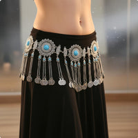 Ethnic Design Belly Dance Belt Exotic Flair Bohemian Coin Belly Chain for Beach
