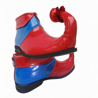 Curled Toe Clown Shoes Glossy Performance Footwear Rounded Opening