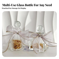 Glass Wishing Bottle Perfect for DIY Crafts Mini Hope Jar Mini Glass Bottle Elegant Design Decorative Storage Jar Versatile Use