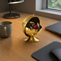 Spherical Storage Jar Mirror Shine Table Decor Airtight for Desktop, Countertop