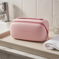 Capsule Makeup Bag Top Zipper Travel Organizer Rounded Rectangular