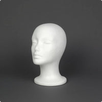 Foam Mannequin Head White Styling Head Model Multi-Use