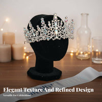 2 Pieces Birthday Queen Crown and Sash Sparkling Crystal S Birthday Crown and Sash Set Silver Princess Tiara Elegant Design