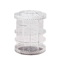 Rotating Cosmetic Organizer Crystal Pattern for Bathroom Counter