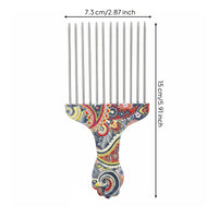 Steel Metal-Tooth Comb Long-Lasting Hair Pick Anti-Static for Barber Shop