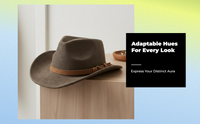 Western Wool Fedora Hat Wide Brim Sun Protection