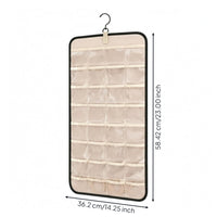 Hanging Jewelry Organizer Grid Pockets Clear Pocket Jewelry Organizer Portable