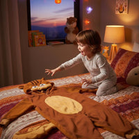 Kids Squirrel Costume Soft Fleece Material Soft Creature Pajamas Front Fastener