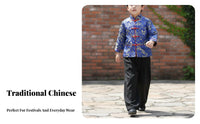 Boys Traditional Chinese Costume, Tang Suit, Long Sleeve, Autumn, Classic Ancient Performance Design