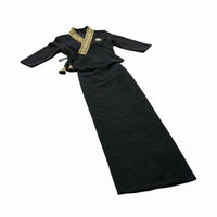 Dai Costume, Women's Lightweight Breathable Water-Splashing Dress, Black Skirt, Summer, Work, Daily Wear