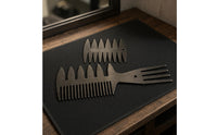 2 Pieces Stainless Steel Styling Comb Exposed Cutout Beauty Tool Long-Lasting