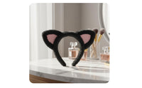Cat Ears and Tail Set Customizable Fit Animal Cosplay Accessories Lightweight Soft Pile Animal Costume Set for Kids, Women, Halloween, Parties