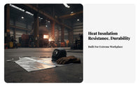 Anti-Splash Aluminum Foil Apron Long-Lasting Heat Resistant Apron Lace-up Design for Foundry Workers, Welders, Smelting, Metal Joining