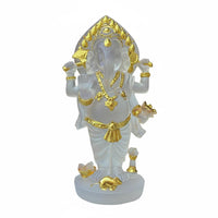 Elephant-Headed Deity Figurine Carved Elephant Statue Resin Finish
