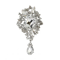 Rhinestone Brooch Alloy Crystal Brooch Pin Elegant Decorative Lapel Pin for Headscarf