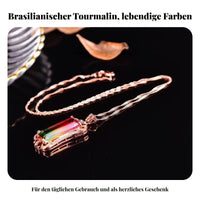 Watermelon Tourmaline Neckpiece Elegant Design Watermelon Tourmaline Necklace
