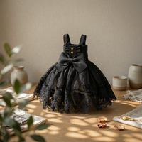 OB11 Doll Dress Bow Waist Sleeveless Doll Dress Decorative Buttons 1/12 BJD Outfit