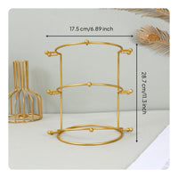 Metal Showcase Stand Elegant Design Display Stand Space-Saving Bridal Headdress Rack for Brides, Shop Owners, Photography Prop, Vanity