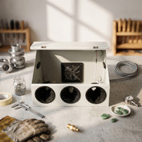 Polishing Guard Box Sleeve Ports Grinding Enclosure Box Hinged Lid