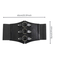 Triple-Loop Waist Belt Fashion design Wide Corset Belt Customizable Fit Women's Accessory