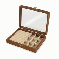 Jewelry Box with Transparent Lid Rectangular Jewelry Box Elegant for Vanity