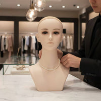 Mannequin Head Bust PVC Female Mannequin Head Photography Prop