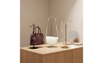 Handbag Display Stand Strong Load-Bearing Capacity Metal Bag Hanger Stand Countertop Handbag Holder Easy Assembly