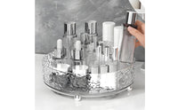 Large Capacity Rotating Makeup Organizer Easy to Clean Rotating Cosmetic Organizer Accessible Top Design for Bathroom Counter, Kitchen