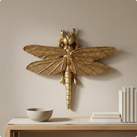 Dragonfly Wall Hanging Textured Wing Panels Resin Dragonfly Sculpted Head