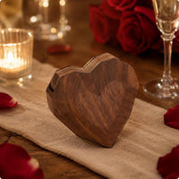 Proposal Band Box Heart Shape Small Storage Semi-Gloss Finish for Couples
