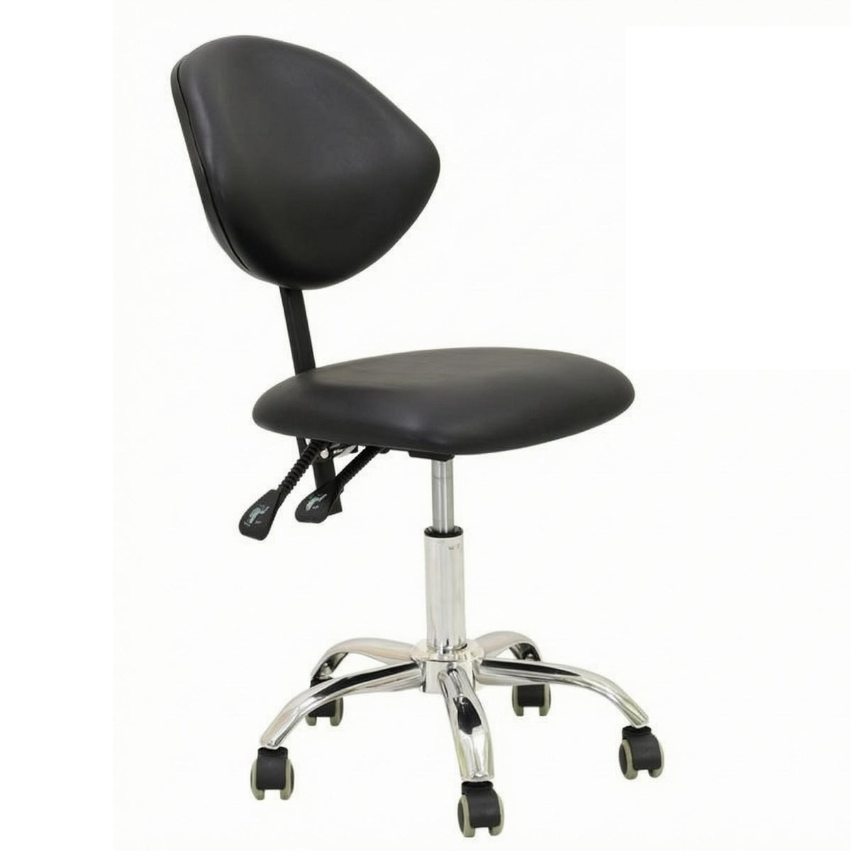 Adjustable Swivel Stool Stitched Workspace Furniture Stable Base