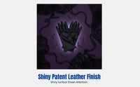 Cosplay Party Patent Leather Gloves for Women, Shiny Full Finger, Halloween, Performance