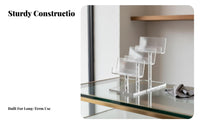 Sunglass Holder Stand, 4-Tier Clear Transparent Acrylic Eyeglasses Display, Retail for Shop Counter, Multi Sunglasses Rack