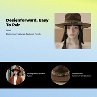 jean Fedora Hat, Wide Brim, Womens Fall urban chic, Travel