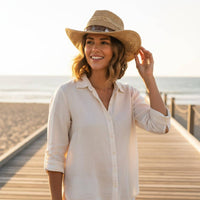 Beach Sun Hat Lightweight Wide Brim Hat Packable Headwear for Women