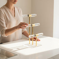 Acrylic Jewelry Display Stand Sturdy Necklace Display Rack Acrylic Necklace Holder Versatile 2-Tier Crossbar Stand Jewelry Stand