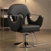 Hydraulic Styling Chair Padded Salon Styling Chair Metal Inserts